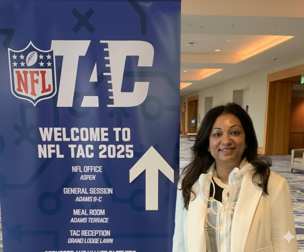 NFL TAC 2025 — welcome banner and event signage
